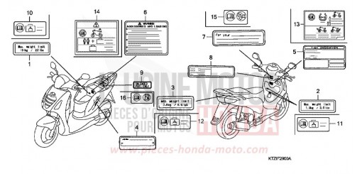 CAUTION LABEL (PES125/PES125R) PES125A de 2010